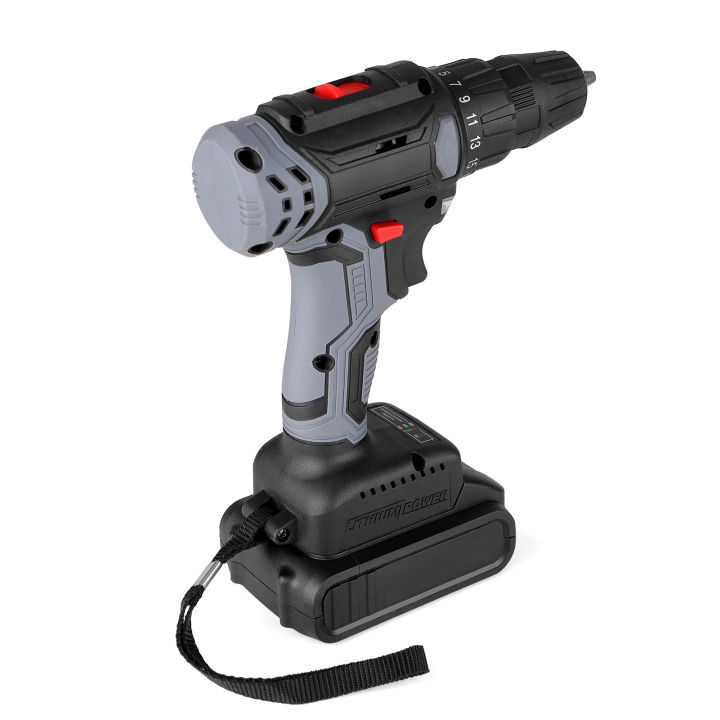 21v-portable-cordless-electric-drill-with-3-8-in-ch-chuck-mini-handheld-power-drill-amp-screwdriver-with-b-attery-level-indicator-l-ed-work-light-2-variable-speed-rotation-direction-adjustment-65nm-ma