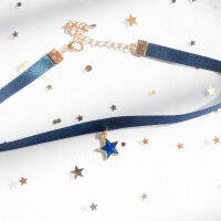 [COD] เครื่องประดับญี่ปุ่นและเกาหลี Super Fairy Blue Pearl Wave Neck Pendant Star Ball choker สร้อยคอโซ่ไหปลาร้าแบบสั้นผู้หญิง