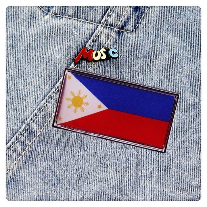 Manyide8403 Philippine Flag Pin Square Philippine Flag Lapel Pin ...