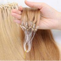 100Pcs 20 -22 0.5g/s 100Strands Straight Bead Hair Extensions Human Non-Remy Natrual Blonde