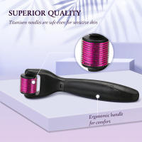 6 ใน 1 Microneedle Roller Kit 0.5 มม. 1.0 มม. 1.5 มม. 2.0 มม. ไทเทเนียม Microneedle Roller สำหรับการดูแลผิวหน้าการรักษาผิวฟื้นฟูรักษารอยแผลเป็นจากสิวลดริ้วรอย