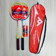 Set 2 vợt cầu lông nội địa trung kèm bao đựng tặng hộp 3 quả cầu