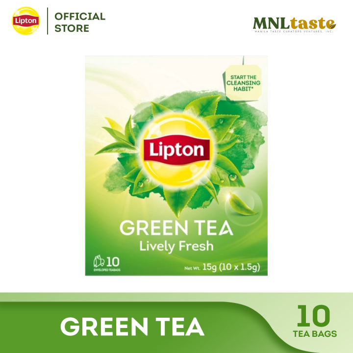 Lipton Fresh Green Tea 10 Individually Enveloped Tea Bags Lazada Ph