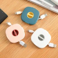 Cord Cable Winder Organizer with Phone Stand Rotate to Retract Tangle-Free Charging Cable Case Earphones USB Wires Organizer