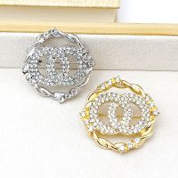 ❉  Korean Rhinestone Brooch Metal Three Round Pins Womens Cardigan Buckle Jewelry Accessories Wholesale