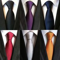 Mens Necktie Classic Silk Tie Woven Jacquard Neck Ties 6 PCS