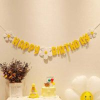 Sunflower Garland Birthday Parties Flower Happy Birthday Banner - Banner 1st Happy - Aliexpress