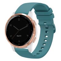 สำหรับ Garmin Vivoactive 4S 18มม. สายนาฬิกาข้อมือซิลิโคนสีทึบอ่อน (สีแดง) (ขายเอง)