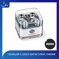 ตัวล็อคสายสะพายกีตาร์ Schaller S-Locks Guitar Strap, Chrome | Strings Shop