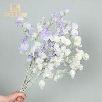 hot【cw】 Flocking Pea Bouquet Room Table Decoration Wedding Arrangement Artificial Fake