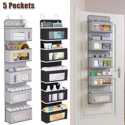 【YF】 Large Hanging Hooks Storage Pockets 1/3/4/5 Bathroom The Door Clothes Wall Over Dorm Organizer Mount