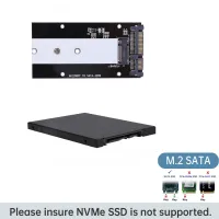 M.2 NGFF เป็น SATA 3อะแดปเตอร์ SSD M2 SATA เป็น2.5ฮาร์ดดิสก์ SATA ตัวแปลงเคสเครื่องอ่านการ์ดสำหรับพีซีแล็ปท็อปโน๊ตบุค