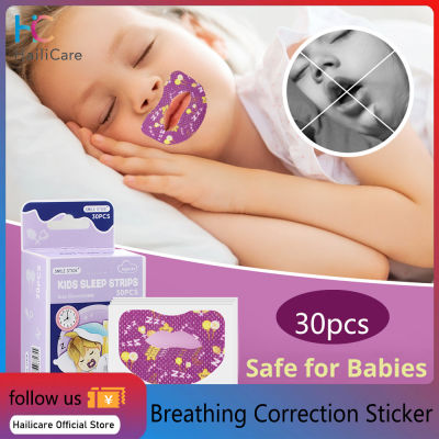 Hailicare 30Pcs การหายใจ Correction สติกเกอร์ Sleeping ซีลสติกเกอร์หยุดกรนสติกเกอร์เด็ก Sleep ปากปิดเทปป้องกันปากเปิด