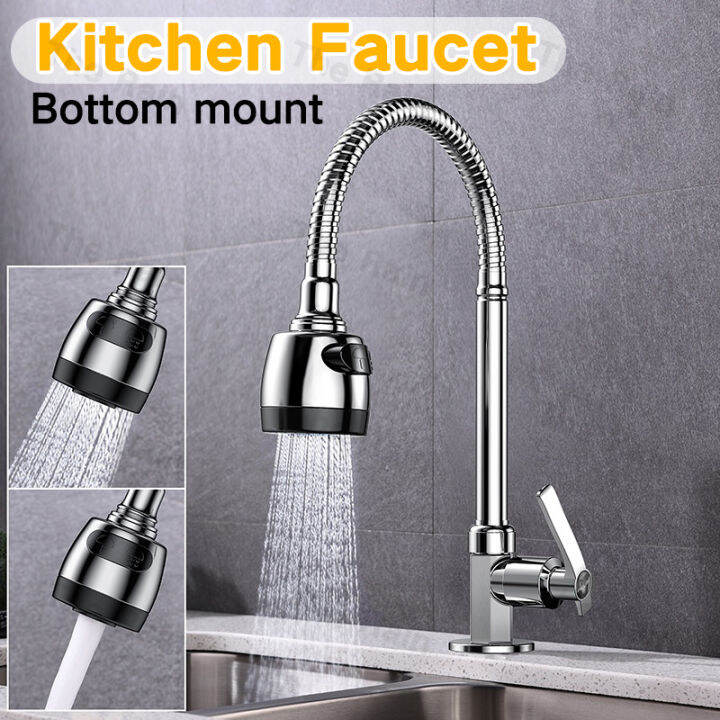 Kran Angsa Dapur Fleksibel Kitchen Faucet Stainless 360° Rotate