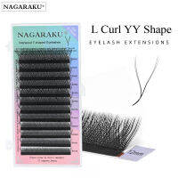 NAGARAKU Curl YY รูปร่างทอมือพรีเมี่ยมมิงค์นุ่มแสงธรรมชาติขนตาขยายแต่งหน้าตาข่ายสุทธิข้ามขนตาปลอม