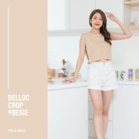 Pela.bkk-Belloc crop top เสื้อครอป-สีเบจ (beige)