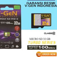 Sq36|V GEN Turbo 32GB MicroSDHC UHS-1 Class-10-100MB / S - รับประกันอย่างเป็นทางการ V-GEN