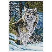 The Wolf animal Counted Cross Stitch Printed 11CT 14CT DMC Cross Stitch Sets wholesale Cross-stitch Kits Embroidery Needlework