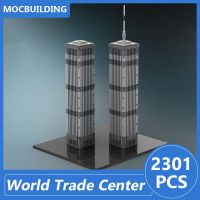 World Trade Center (09/11/01) MOC สถาปัตยกรรมบล็อกตัวต่ออิฐประกอบ Diy โมเดลตั้งโชว์ของขวัญของเล่นเด็ก2301ชิ้น