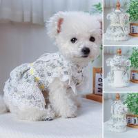 Cat Dress See-through Breathable Soft Comfortable Elegant Flower Pattern Pet Lace Princess Dress Pet Supplies  Wedding Dresses Dresses