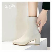 OhblablaShoes  รองเท้าบูท ซิปข้าง รุ่น IVORY BOOTS