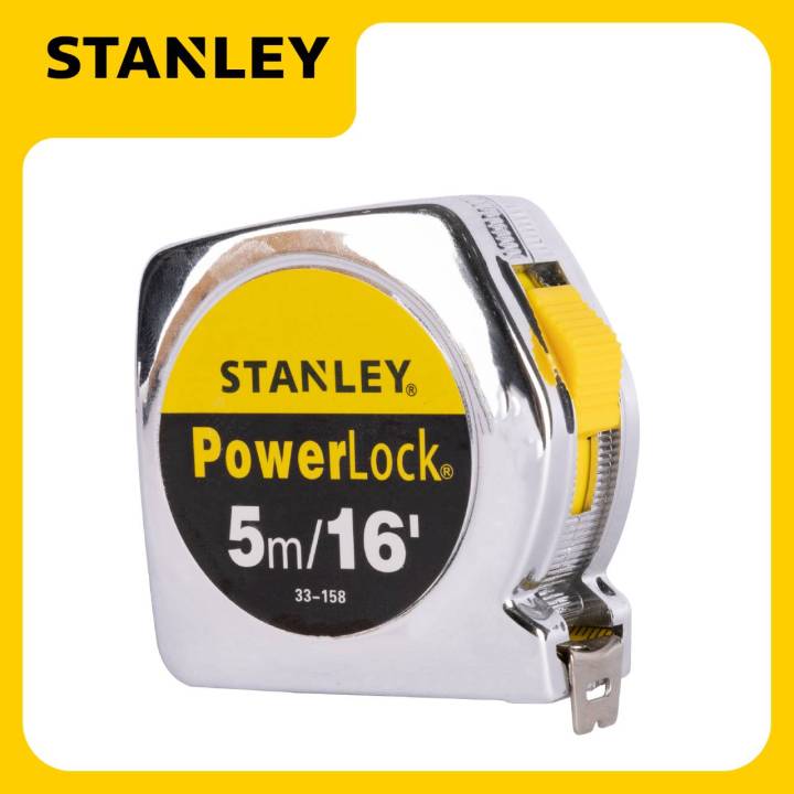 stanley-ตลับเมตร-power-lock-ขนาด-5-เมตร-16-ฟุต-ด้วยนวัตกรรม-tru-zero-hook-จะใช้ตะขอเกี่ยวหรือดันค่าที่ได้จะต้องเท่ากัน-เยี่ยมมาก