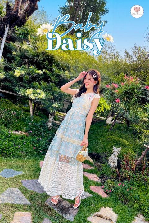 baby-daisy-dress-เดรสลูกไม้สีฟ้าปกปักงานสวยสุดๆ-ใส่สบายไม่อึดอัด-ขับผิวดีมากใส่ไปเที่ยวไปคาเฟ่เหมาะสุดๆ