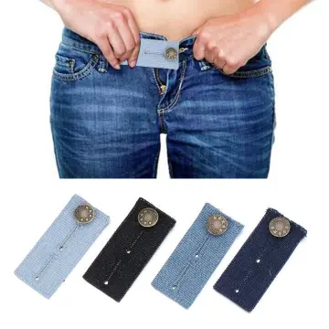4pcs No-sew Waistband Extender For Jeans, Button Pant Extender, Waist  Extender, Elastic Trousers Tightener
