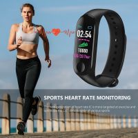 （เป็นสินค้าคงคลังกวาดล้าง  ไม่รับการเปลี่ยนและการคืนสินค้า）M3plus smart bracelet heart rate pedometer call reminder message push Neutral Silica gel Waterproof Sleep monitoring