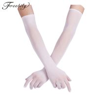 Sexy Women Smooth pantyhose tights stockings Sheer Seamles Long Gloves Mittens for Sun Protection Bride Glove Seamless Driving