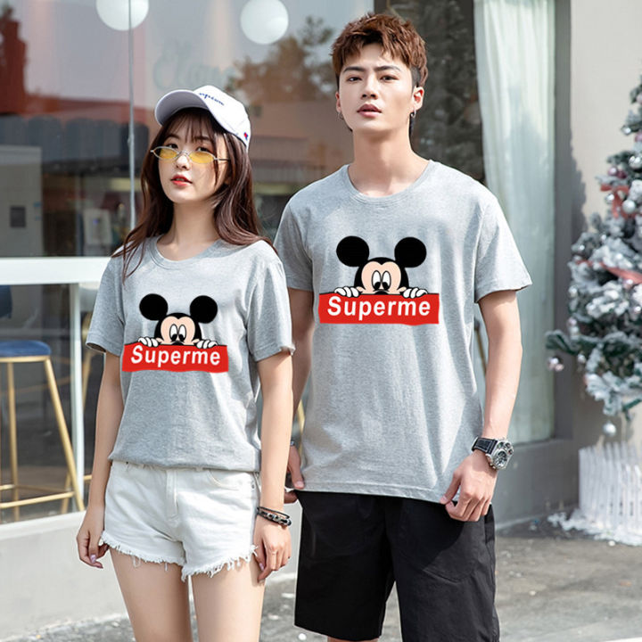 พร้อมส่ง-7-สี-s-xxl-suprememickeyเสื้อยืดแทรนต์เกาหลีมาแรงมากๆ-ผ้านิ่มใส่สบาย-เสื้อคู่-เสื้อครอบครัว