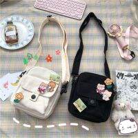 COD DSFERTGRYER Japanese Style Canvas Bag Female Cross-Body Harajuku Cute Vintage Feel ulzzang Korean Version ins All