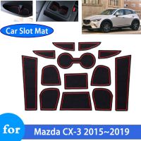 แผ่นรองกันลื่นที่เป็นร่องประตูสำหรับ Mazda CX3 CX-3 CX 3 2015 2016 2017 2018 2019ตกแต่งรถยนต์แผ่นกันลื่น