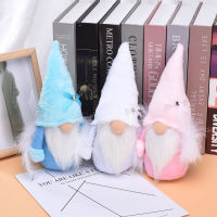 [Newkits] Xmas Gnome Flannel Doll Ornaments And Non-Woven Material Plush Doll Christmas Decoration With Feather Wings Gift For Friends Lover