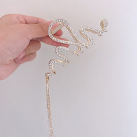 Zircon Girl Clip Tassel Hair Long Accessories Shark Line Curve Irregular