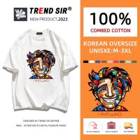 TrendSir มาแล้วจ้า? สินค้าใหม่ เสื้อยืดคอกลมแขนสั้น เสื้อยืดนิ่ม บายขนส่งเเท้เเบบฝ้ มี7สี M-3XL