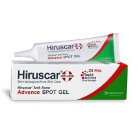 Hiruscar Anti Acne Advance Spot Gel ฮีรูสการ์ เจลแต้มสิว สิวอุดตัน ลดความมัน ขนาด 2 กรัม 20351 / 4 กรัม 20659