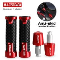 FOR DUCATI MULTISTRADA 950 1200 1260 V2 V4 RALLY 2008 2009 2010 2011 CNC Hndlebar Grips Ends Weight handle bar grip end Silder