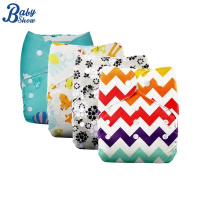【CC】 Babyshow 1Pcs Washable Eco-friendly Diapers Adjustable Breathable  No Fluorescence Suede Baby Nappy 0-2 year 3-15kg