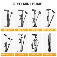 GIYO Bicycle Floor Standing Hand 2 In 1 Mini Pump Portable Tire Inflator Presta Schrader AV/FV 2 In 1 Valve MTB Road Bike Pump