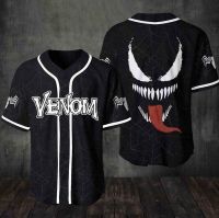 Venom Horror Halloween Venom Shirt All Over Print Baseball Jersey All Printing Baseball Jersey Polyester