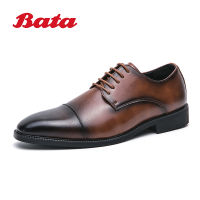 Bata หนังแท้สำหรับฤดูใบไม้ผลิ,ชุดธุรกิจที่ทางการหนังแท้สำหรับผู้ชายรองเท้าขนาดใหญ่งานแต่งงานคุณภาพสูง47