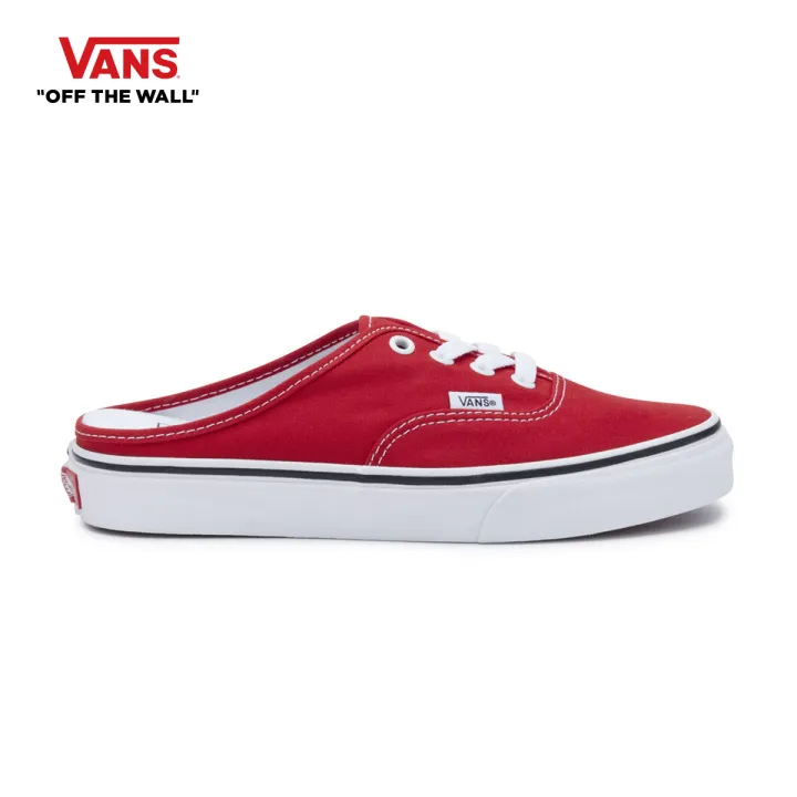 vans authentic red and white