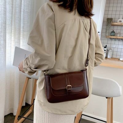 R Women Saddle Bag Vintage Button Handbag Casual High Quality PU Shoulder Bag ML17