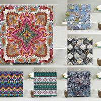 3D Printing Indian Boho Shower Curtain Bathroom Curtains With Hooks Bohemian Mandala Waterproof Fabric Bathtub Decor Screen