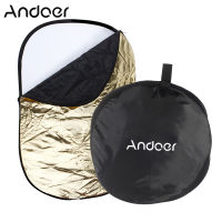 Andoer 24 "* 36"/60*90เซนติเมตร5 In 1 (ทอง,เงิน,ขาว,ดำ,โปร่งแสง) หลายแบบพกพาพับสตูดิโอถ่ายภาพแสงสะท้อน