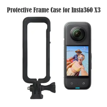 Insta360 X3 Accessories Extra Cage Frame Case Shell Protective Hot Shoe +  Base Mount For Insta 360 X3 Action Panoramic Camera