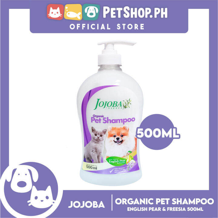 Jojoba Essence Organic Pet Shampoo 500ml (English Pear And Freesia) Safe For Daily Use For Your