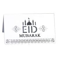 100Pc Eid Mubarak Postcards Cards Ramadan Party Seat Card Hollow Place Cards Happy Eid Ramadan Kareem Muslim