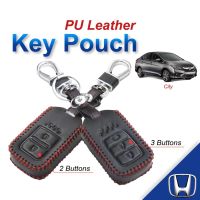 NEW 1PC Honda City Car Key Pouch Leather Case Remote Control Accessories Sarung Kunci Kereta Aksesori 车钥匙包 ting